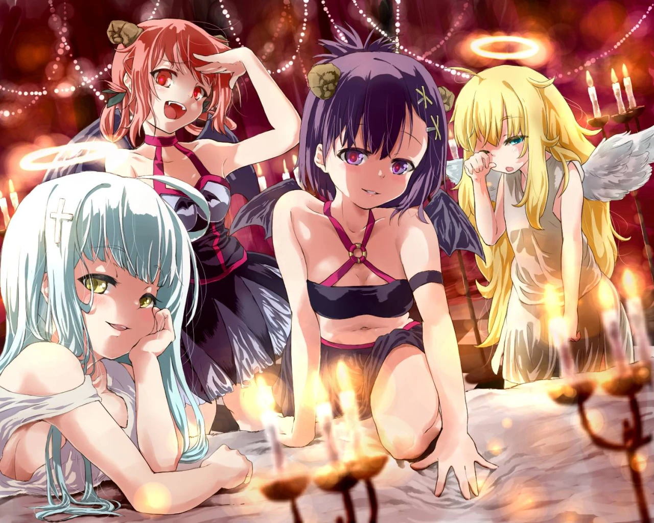 kurumizawa-satanichia-mcdowellshiraha-raphiel-ainsworthtenma-gabriel-whitetsukinose-vignette-april