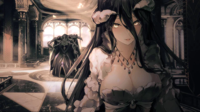 ainz ooal gown+albedo