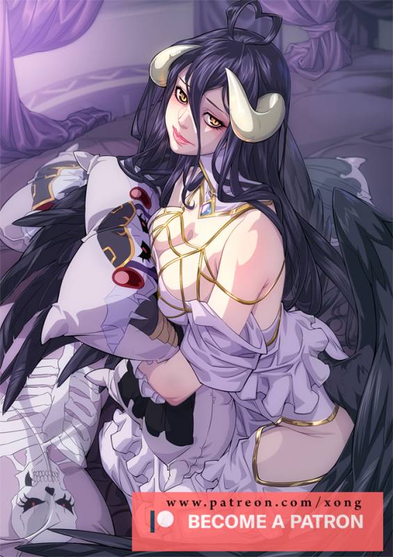 ainz ooal gown+albedo