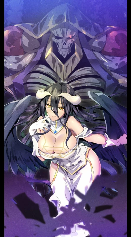 ainz ooal gown+albedo