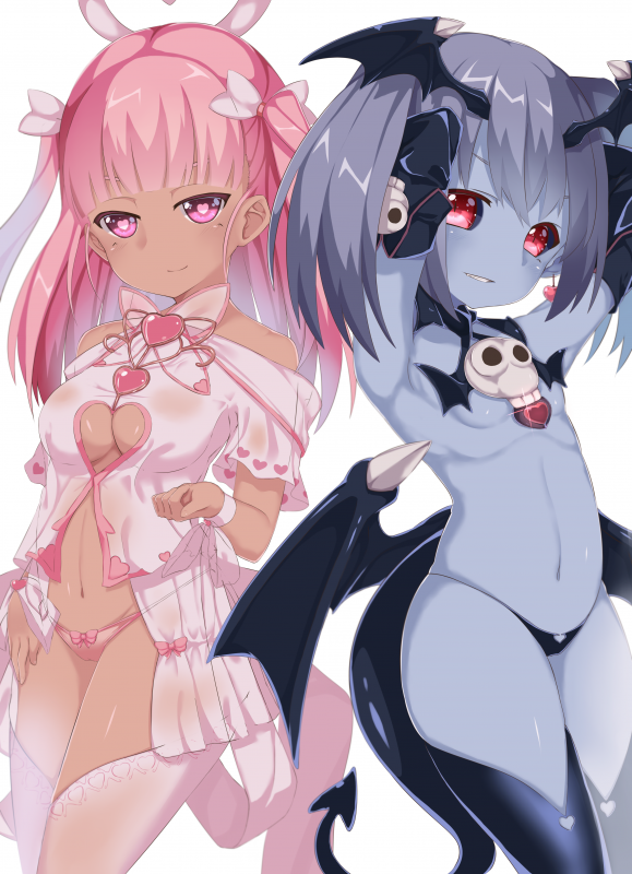 devil (monster girl encyclopedia)+houri (monster girl encyclopedia)