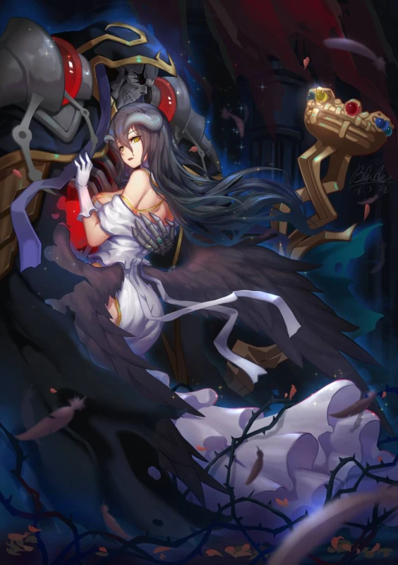 ainz ooal gown+albedo+lich