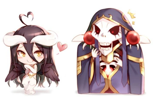 ainz ooal gown+albedo